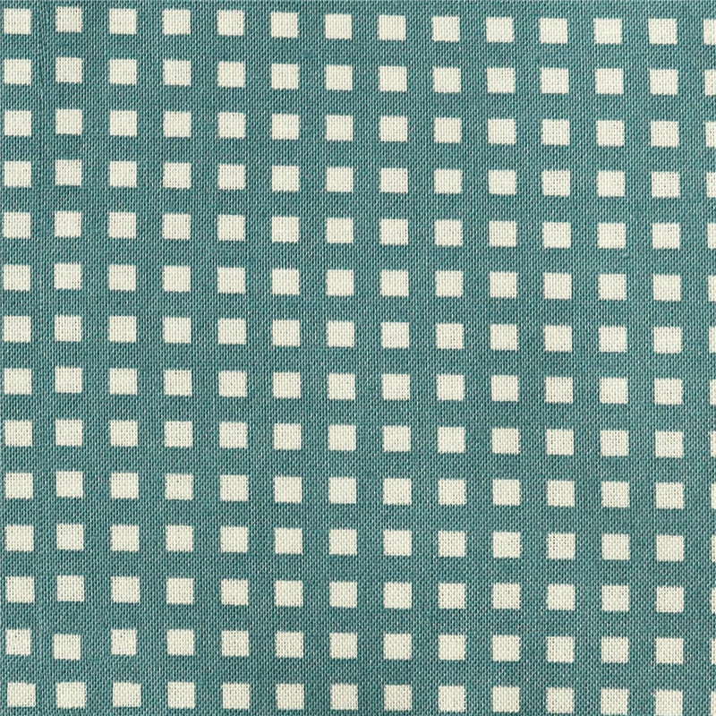 日本紐釦貿易 カラフルチェック柄 プリント生地 北欧風 布 Happy Sweet collection くすみブルー 巾約110cm×9m切売カット HS1287-104-9M 1枚(ご注文単位1枚)【直送品】