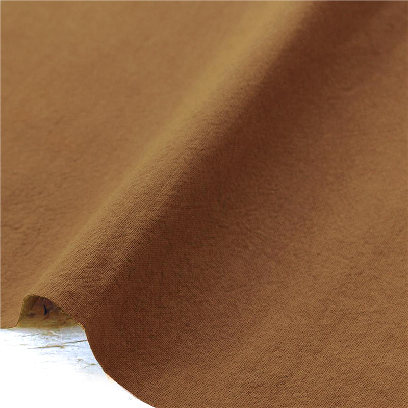 日本紐釦貿易 万葉木綿 無地 布 巾約110cm×2m切売カット D/金茶 NCM89390 1枚（ご注文単位1枚）【直送品】