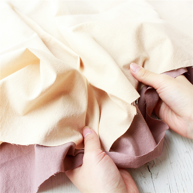 日本紐釦貿易 万葉木綿 無地 布 巾約110cm×10m切売カット P/茶 NCM89390 1枚（ご注文単位1枚）【直送品】