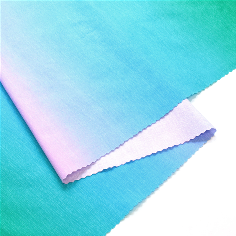 日本紐釦貿易 ハワイアン グラデーションプリント生地 シーチング 巾約110cm×6m切売カット ピンク×ブルー×グリーン DD11216-202 1枚(ご注文単位1枚)【直送品】