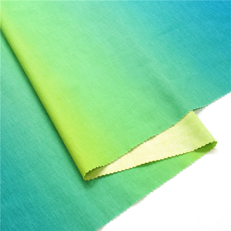 日本紐釦貿易 ハワイアン グラデーションプリント生地 シーチング 巾約110cm×4m切売カット イエロー×ブルー DD11216-301 1枚（ご注文単位1枚）【直送品】