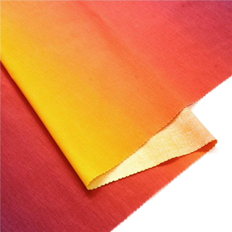 日本紐釦貿易 ハワイアン グラデーションプリント生地 シーチング 巾約110cm×8m切売カット イエロー×レッド×パープル DD11216-302 1枚（ご注文単位1枚）【直送品】