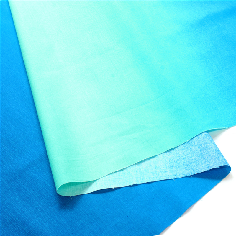 日本紐釦貿易 ハワイアン グラデーションプリント生地 シーチング 巾約110cm×10m切売カット エメラルドグリーン×セルリアンブルー DD11216-501 1枚（ご注文単位1枚）【直送品】