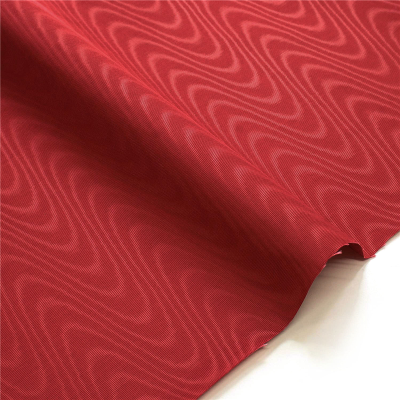 日本紐釦貿易 シャンタンモアレ 裏地用生地 レーヨン 巾約91cm×7m切売カット エンジ TN10-138 1枚（ご注文単位1枚）【直送品】