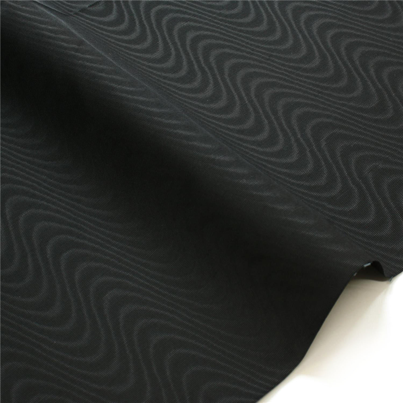 日本紐釦貿易 シャンタンモアレ 裏地用生地 レーヨン 巾約91cm×8m切売カット ブラック TN10-142 1枚（ご注文単位1枚）【直送品】