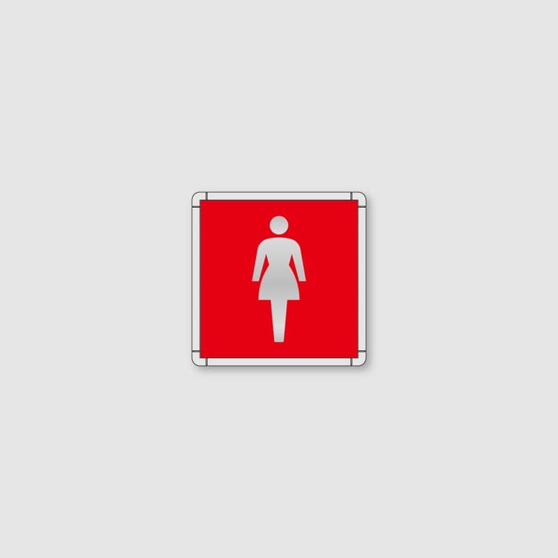 フジタ シンプルピクトサイン FR-6 18-105 女子トイレ 1個（ご注文単位1個）【直送品】