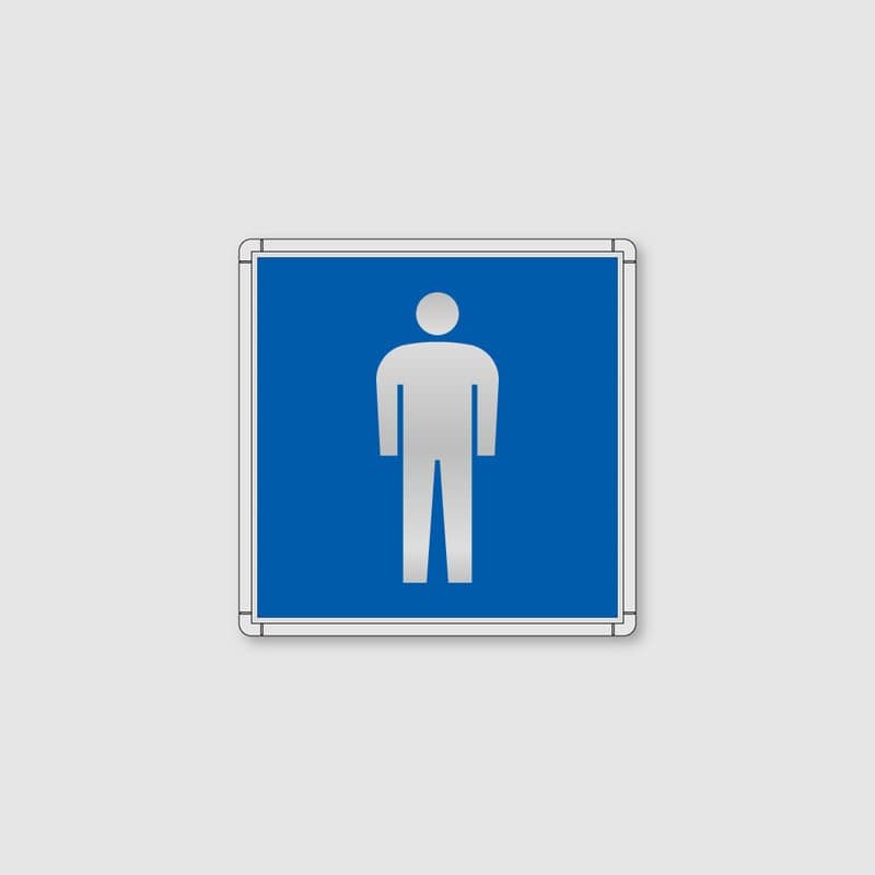 フジタ シンプルピクトサイン FR-7 18-104 男子トイレ 1個（ご注文単位1個）【直送品】