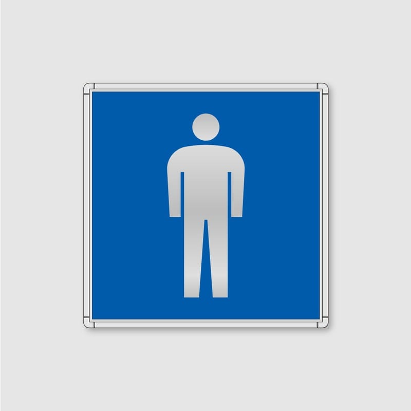 フジタ シンプルピクトサイン FR-9 18-104 男子トイレ 1個（ご注文単位1個）【直送品】