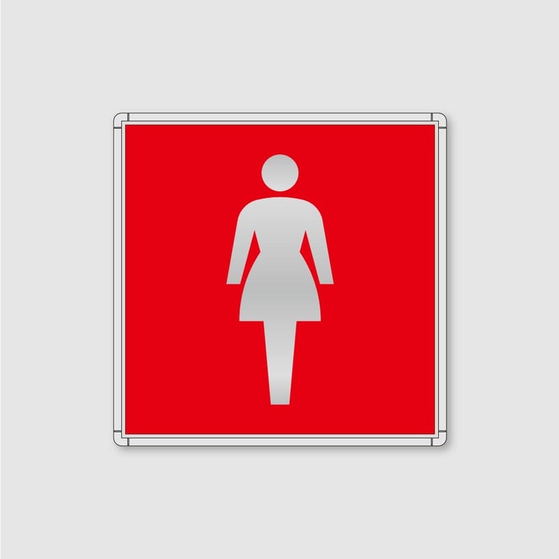 フジタ シンプルピクトサイン FR-9 18-105 女子トイレ 1個（ご注文単位1個）【直送品】