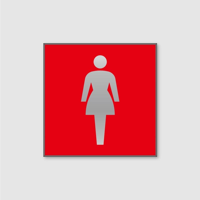 フジタ シンプルピクトサイン FS-9 18-105 女子トイレ 1個（ご注文単位1個）【直送品】