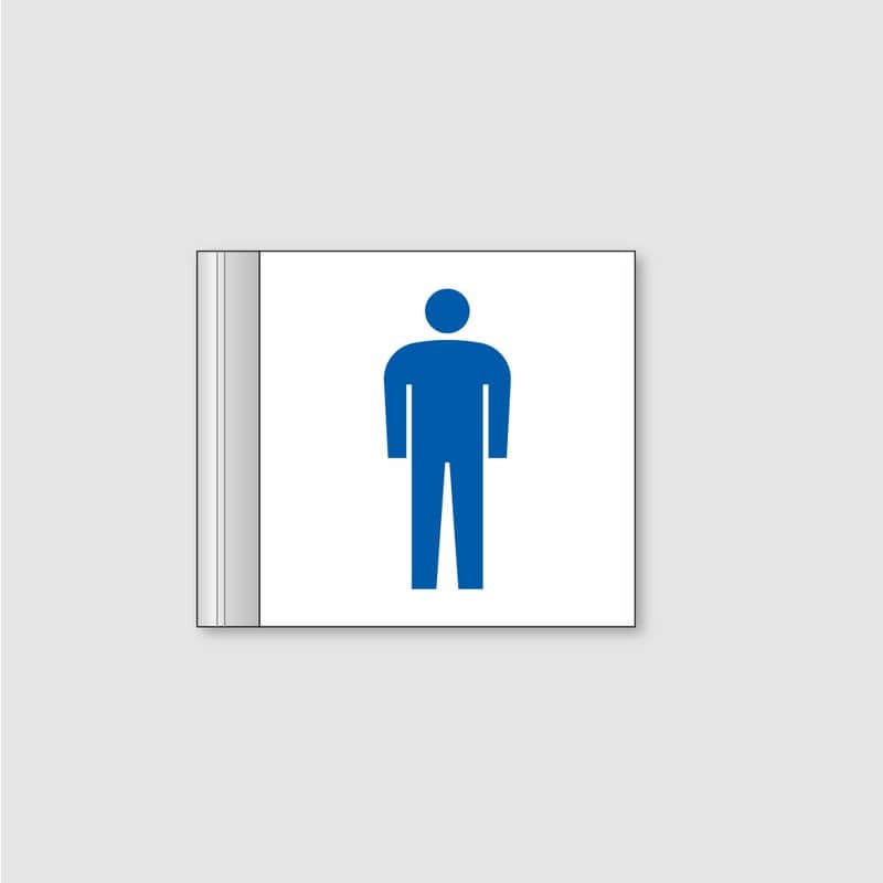 フジタ ALフレームピクトサイン 側面型 FAY150 18-100 男子トイレ 1個（ご注文単位1個）【直送品】