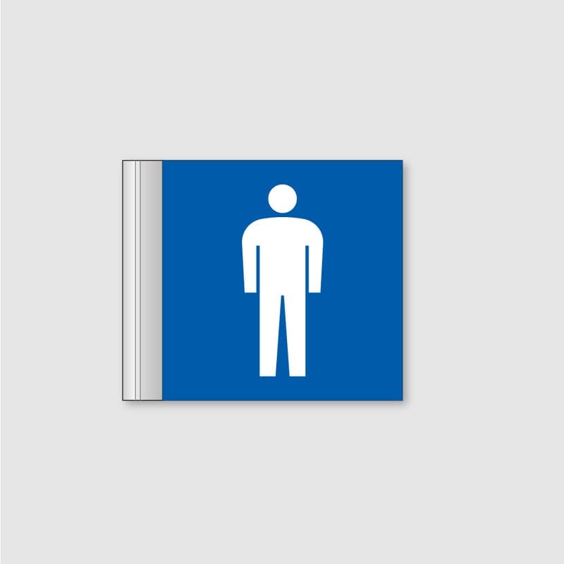 フジタ ALフレームピクトサイン 側面型 FAY150 18-104 男子トイレ 1個（ご注文単位1個）【直送品】