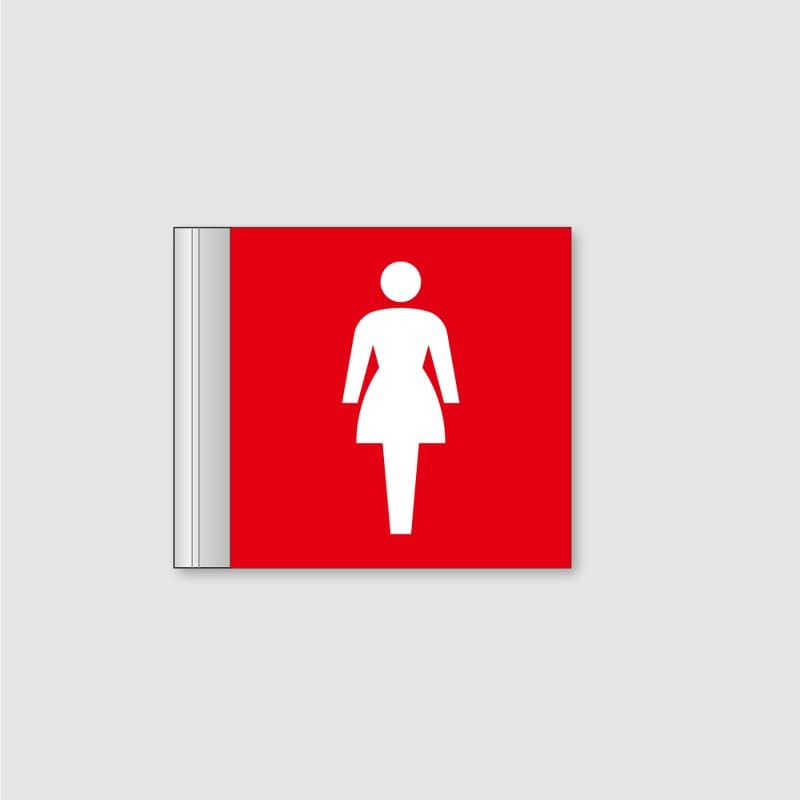 フジタ ALフレームピクトサイン 側面型 FAY150 18-105 女子トイレ 1個（ご注文単位1個）【直送品】