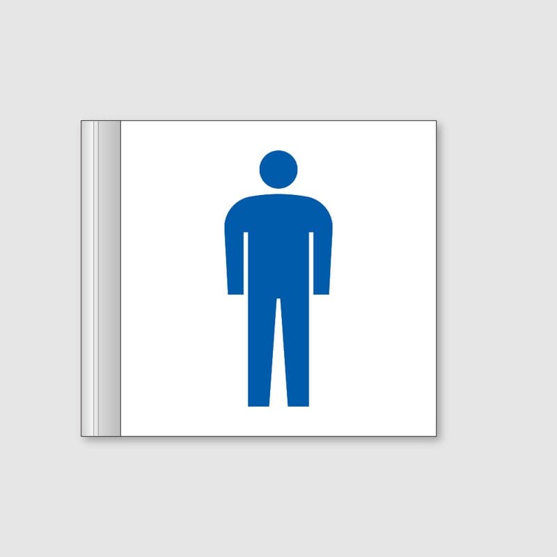 フジタ ALフレームピクトサイン 側面型 FAY200 18-100 男子トイレ 1個（ご注文単位1個）【直送品】