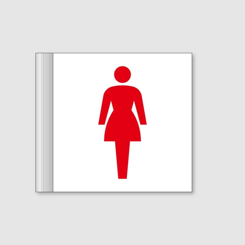 フジタ ALフレームピクトサイン 側面型 FAY200 18-101 女子トイレ 1個（ご注文単位1個）【直送品】