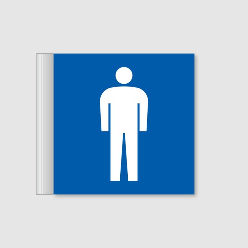 フジタ ALフレームピクトサイン 側面型 FAY200 18-104 男子トイレ 1個（ご注文単位1個）【直送品】