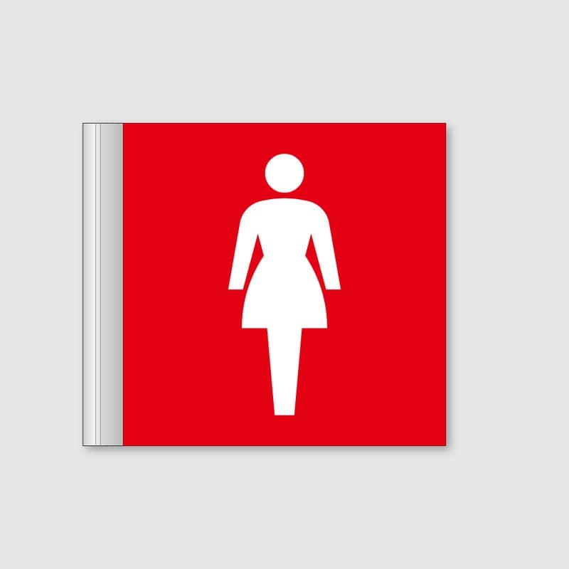 フジタ ALフレームピクトサイン 側面型 FAY200 18-105 女子トイレ 1個（ご注文単位1個）【直送品】