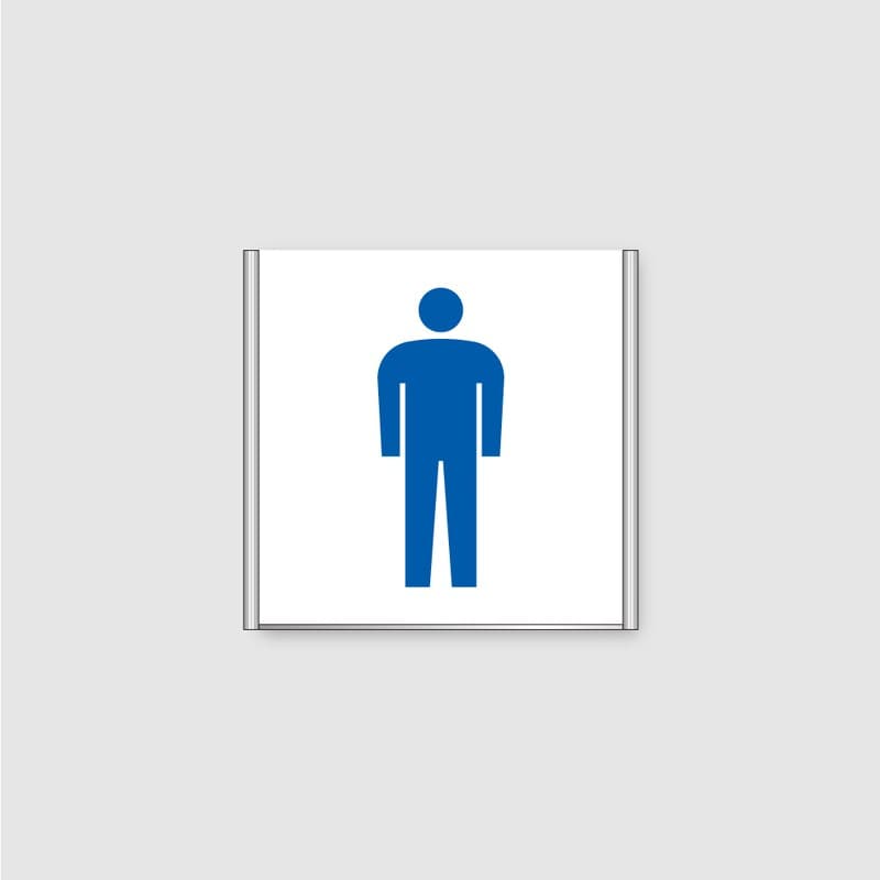 フジタ ALフレームピクトサイン 正面型 FA150-SV 18-100 男子トイレ 1個（ご注文単位1個）【直送品】