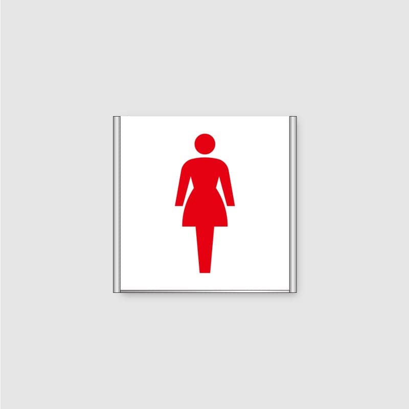 フジタ ALフレームピクトサイン 正面型 FA150-SV 18-101 女子トイレ 1個（ご注文単位1個）【直送品】