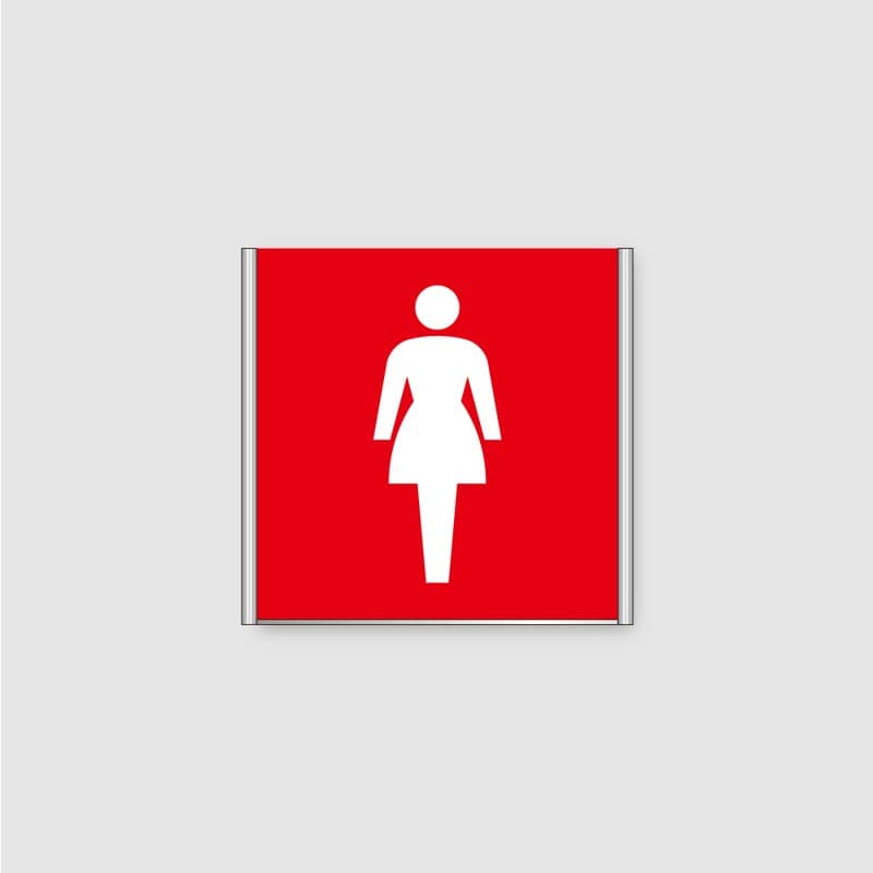 フジタ ALフレームピクトサイン 正面型 FA150-SV 18-105 女子トイレ 1個（ご注文単位1個）【直送品】