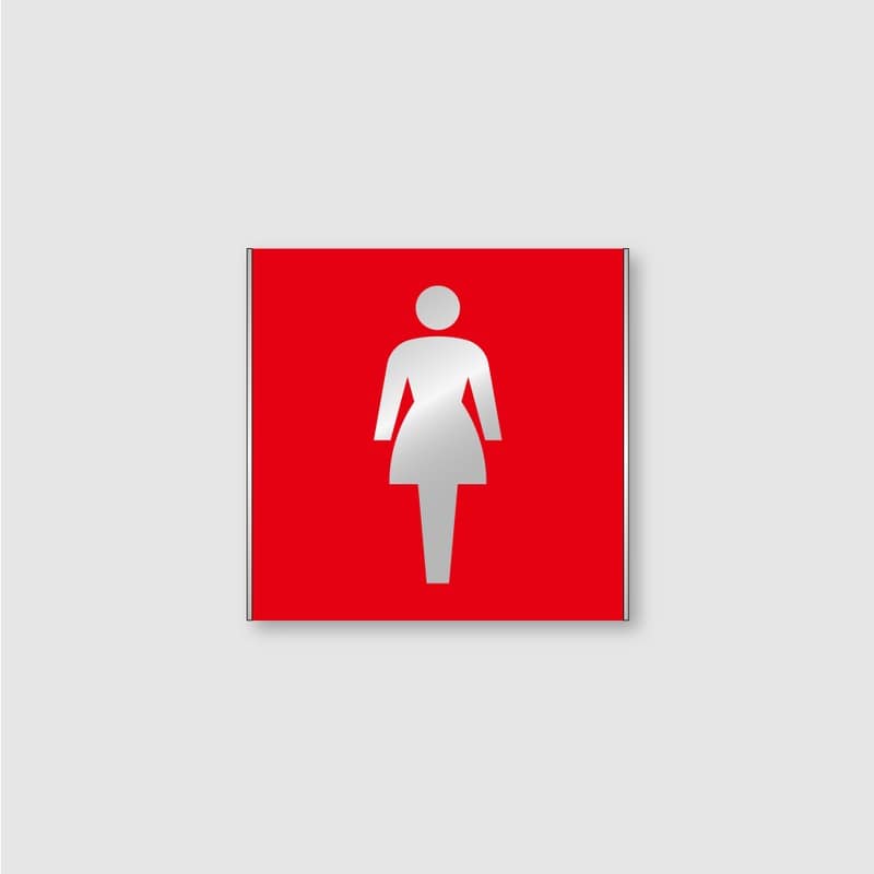 フジタ アルミプレート 正面型 FT150A 18-105 女子トイレ 1個（ご注文単位1個）【直送品】