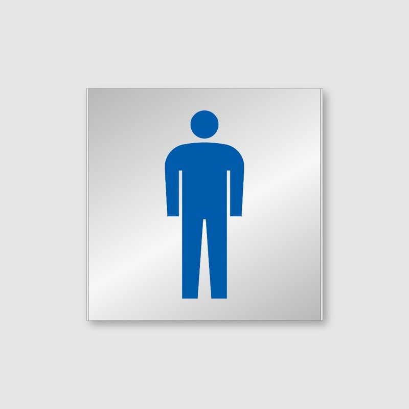 フジタ アルミプレート 正面型 FT200A 18-100 男子トイレ 1個（ご注文単位1個）【直送品】