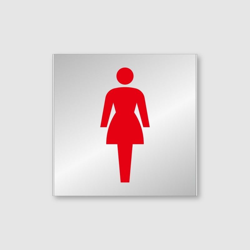 フジタ アルミプレート 正面型 FT200A 18-101 女子トイレ 1個（ご注文単位1個）【直送品】