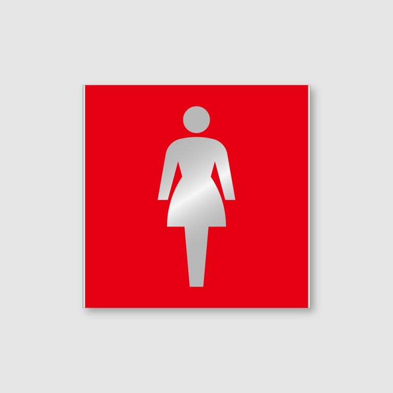 フジタ アルミプレート 正面型 FT200A 18-105 女子トイレ 1個（ご注文単位1個）【直送品】