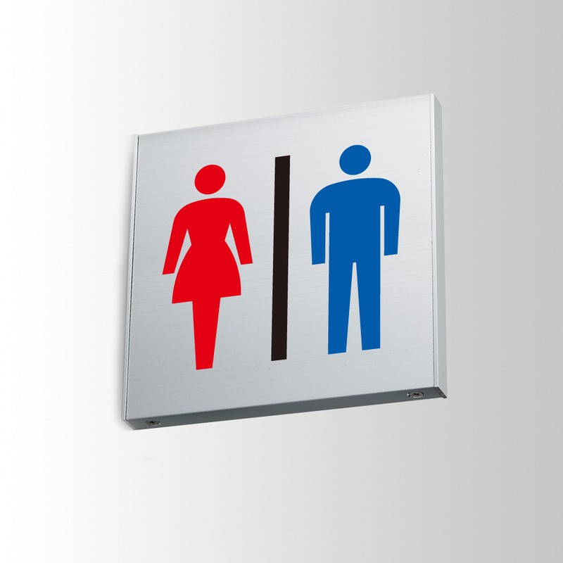 フジタ アルミプレート 正面型 FTY150 18-102 男女トイレ 1個（ご注文単位1個）【直送品】