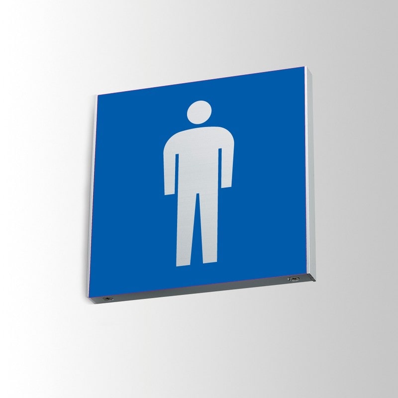 フジタ アルミプレート 正面型 FTY150 18-104 男子トイレ 1個（ご注文単位1個）【直送品】