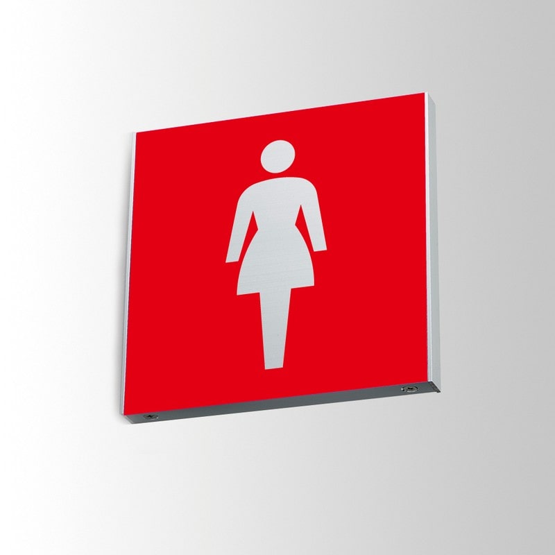 フジタ アルミプレート 正面型 FTY150 18-105 女子トイレ 1個（ご注文単位1個）【直送品】