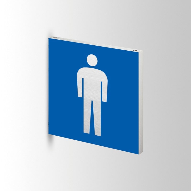 フジタ アルミプレート 正面型 FTY200 18-104 男子トイレ 1個（ご注文単位1個）【直送品】