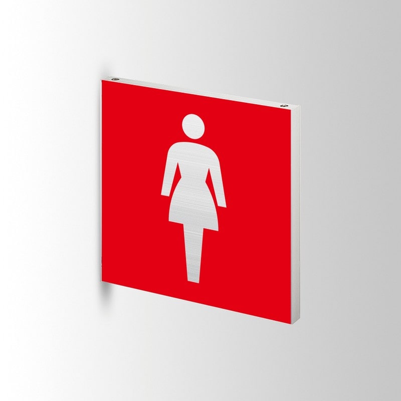 フジタ アルミプレート 正面型 FTY200 18-105 女子トイレ 1個（ご注文単位1個）【直送品】