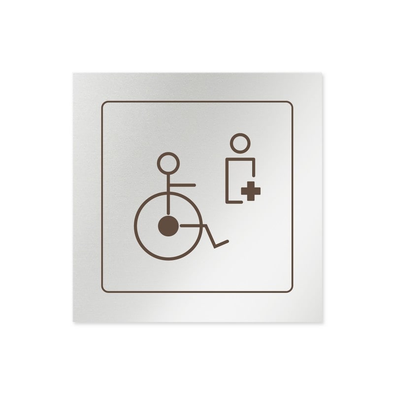 フジタ 飲食向ブラウン B-KM1-0121バリアフリートイレ1 平付型アルミ 1個（ご注文単位1個）【直送品】