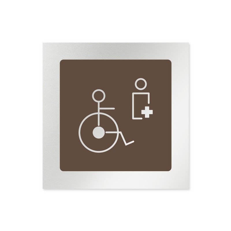 フジタ 飲食向ブラウン B-KM1-0122バリアフリートイレ2 平付型アルミ 1個（ご注文単位1個）【直送品】