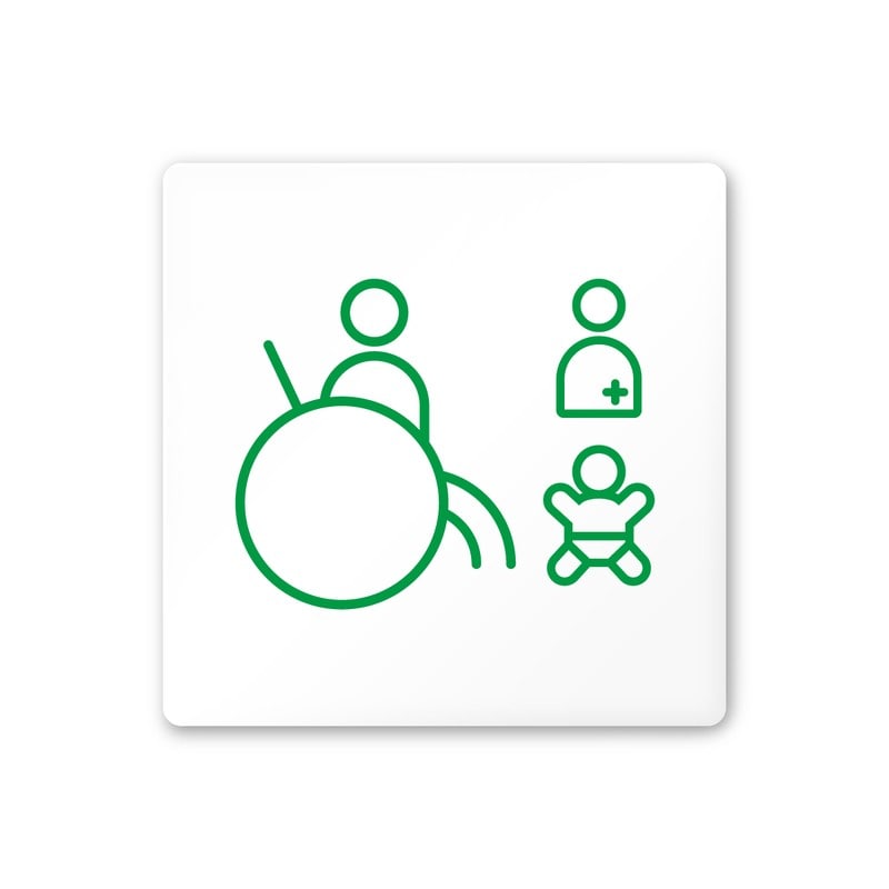 フジタ A-HS1-0122バリアフリートイレ2 平付型アクリル 1個（ご注文単位1個）【直送品】