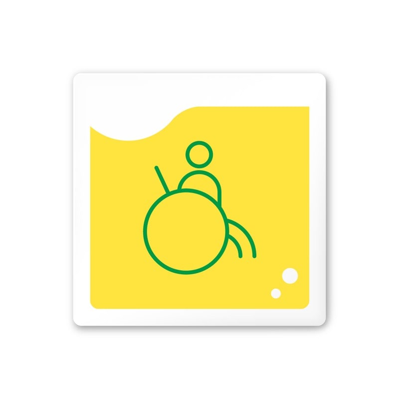 フジタ 飲食向イエロー A-HS2-0121バリアフリートイレ1 平付型アクリル 1個（ご注文単位1個）【直送品】