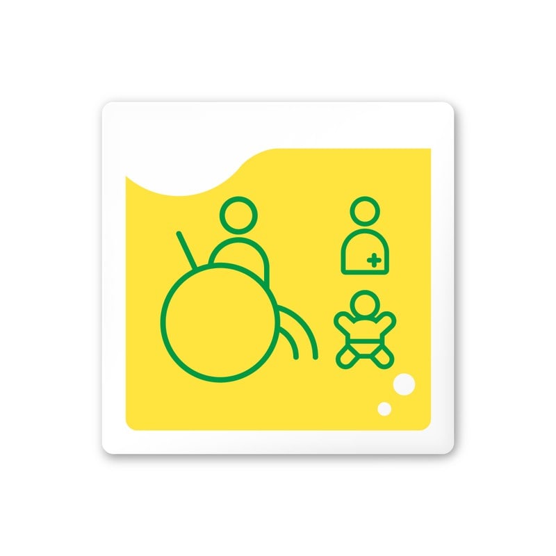 フジタ 飲食向イエロー A-HS2-0122バリアフリートイレ2 平付型アクリル 1個（ご注文単位1個）【直送品】