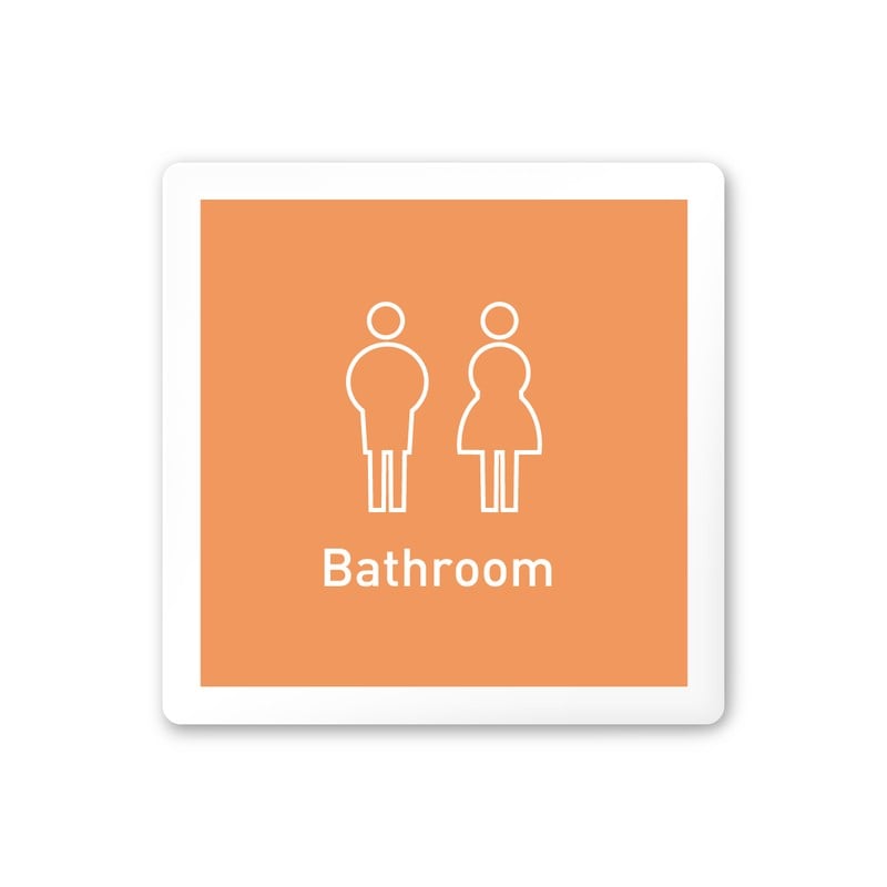 フジタ 飲食向Simple A-IM2-0102トイレ 平付型アクリル 1個（ご注文単位1個）【直送品】