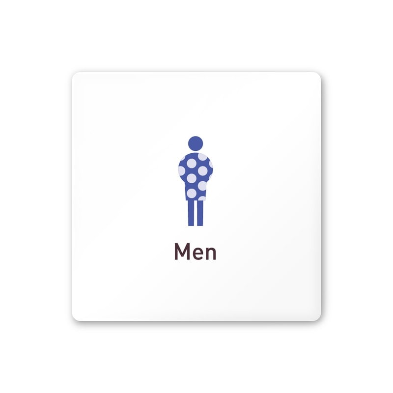 フジタ 飲食向Simple A-IM2-0103男子トイレ 平付型アクリル 1個（ご注文単位1個）【直送品】