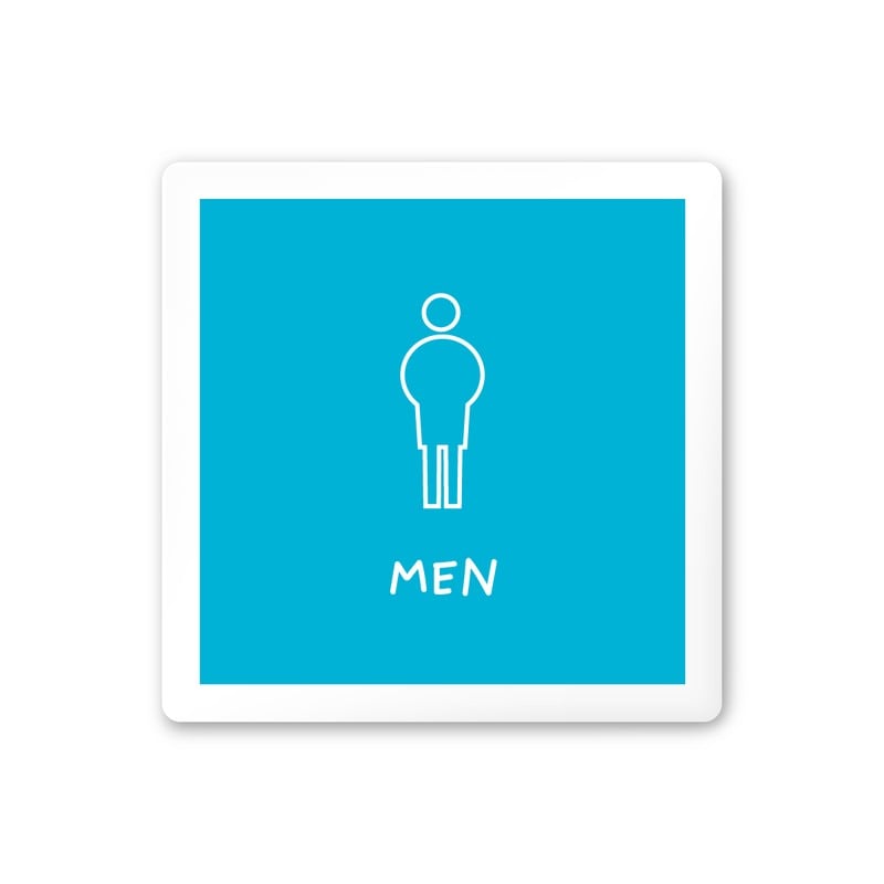 フジタ 飲食向Simple A-IM2-0104男子トイレ 平付型アクリル 1個（ご注文単位1個）【直送品】