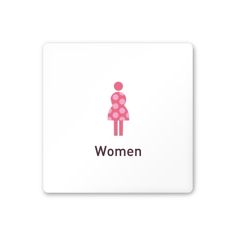 フジタ 飲食向Simple A-IM2-0105女子トイレ 平付型アクリル 1個（ご注文単位1個）【直送品】