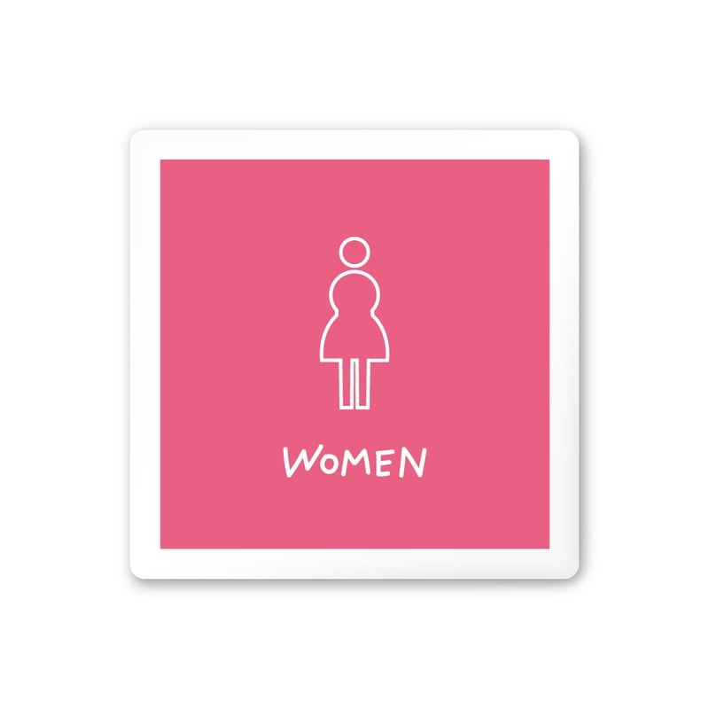 フジタ 飲食向Simple A-IM2-0106女子トイレ 平付型アクリル 1個（ご注文単位1個）【直送品】