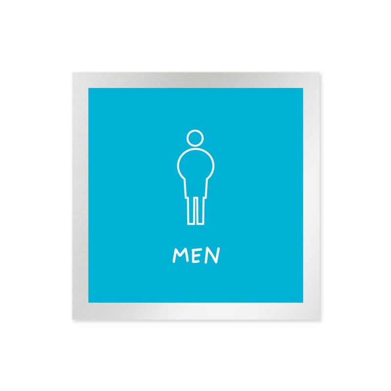 フジタ 飲食向Simple B-IM2-0104男子トイレ 平付型アルミ 1個（ご注文単位1個）【直送品】