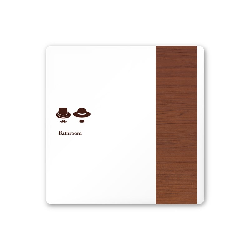 フジタ 飲食向Mokume A-IM1-0101トイレ 平付型アクリル 1個（ご注文単位1個）【直送品】