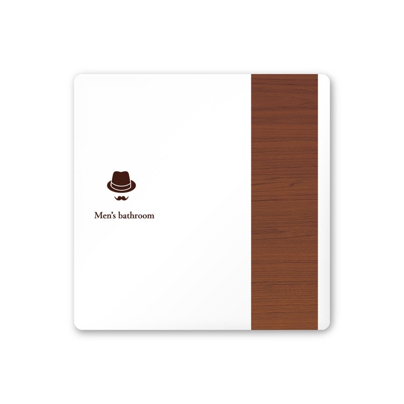 フジタ 飲食向Mokume A-IM1-0103男子トイレ 平付型アクリル 1個（ご注文単位1個）【直送品】