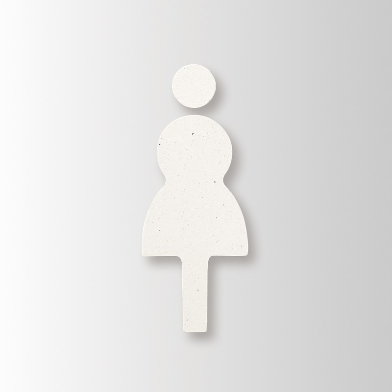 フジタ シェル立体ピクト正面型 HTW150_03女子トイレ 1個（ご注文単位1個）【直送品】