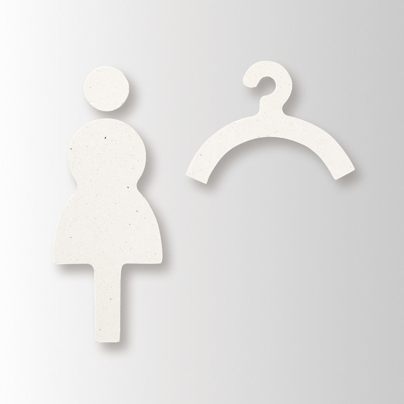 フジタ シェル立体ピクト正面型 HTW150_09女子更衣室 1個（ご注文単位1個）【直送品】