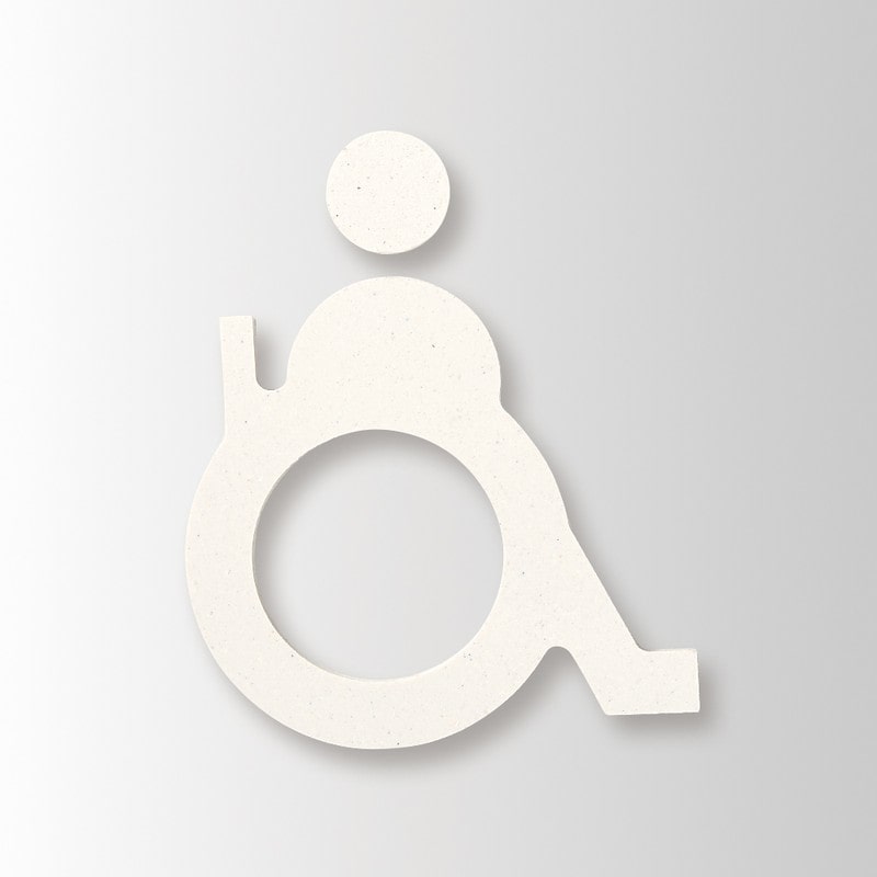 フジタ シェル立体ピクト正面型 HTW200_04バリアフリートイレ 1個（ご注文単位1個）【直送品】