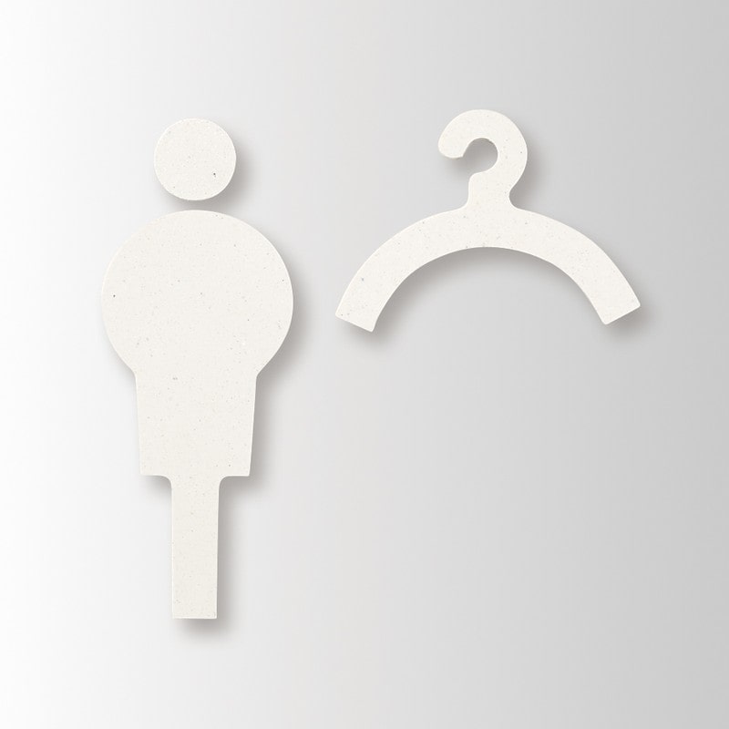 フジタ シェル立体ピクト正面型 HTW200_08男子更衣室 1個（ご注文単位1個）【直送品】